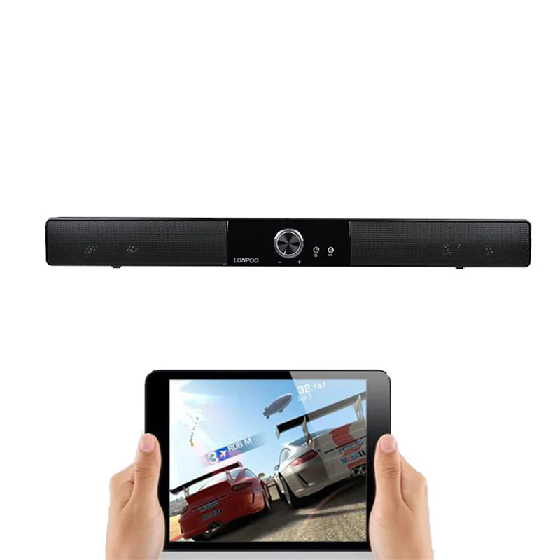 Lonpoo Портативный Bluetooth Динамик громкий музыке стерео площадь мини USB с