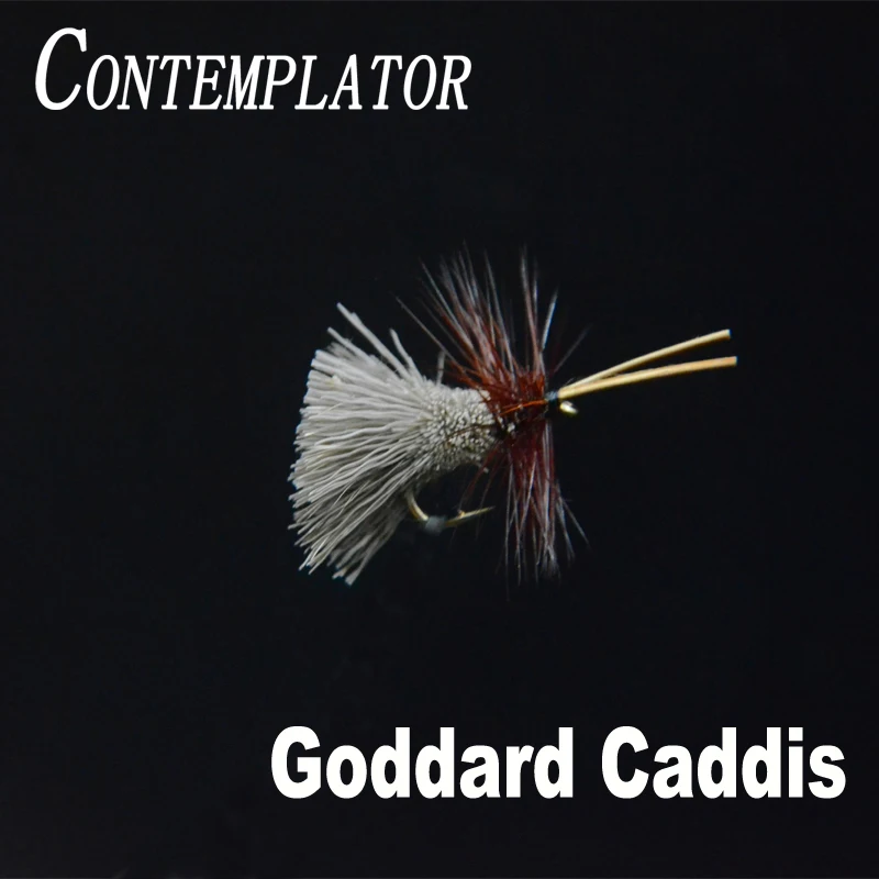 CONTEMPLATOR 4 шт./кор. 12 # godard натуральный узор Caddis stilwater сухая муха плавающая на воде