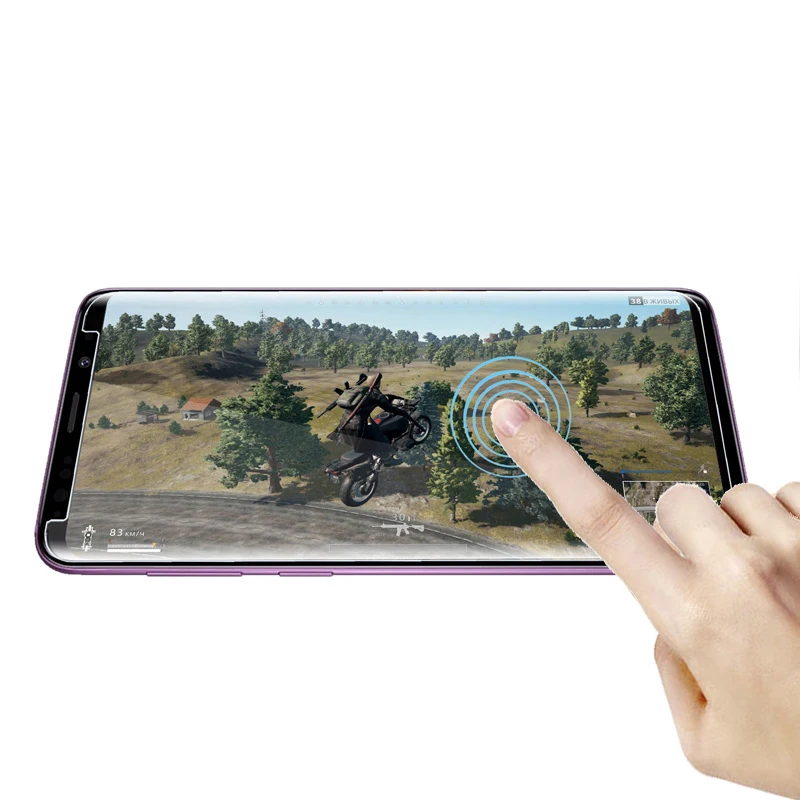 2018 УФ-протектор экрана с клеем для Samsung Galaxy S7 Edge S8 S9 + Plus Note8 Note 9 закаленное стекло