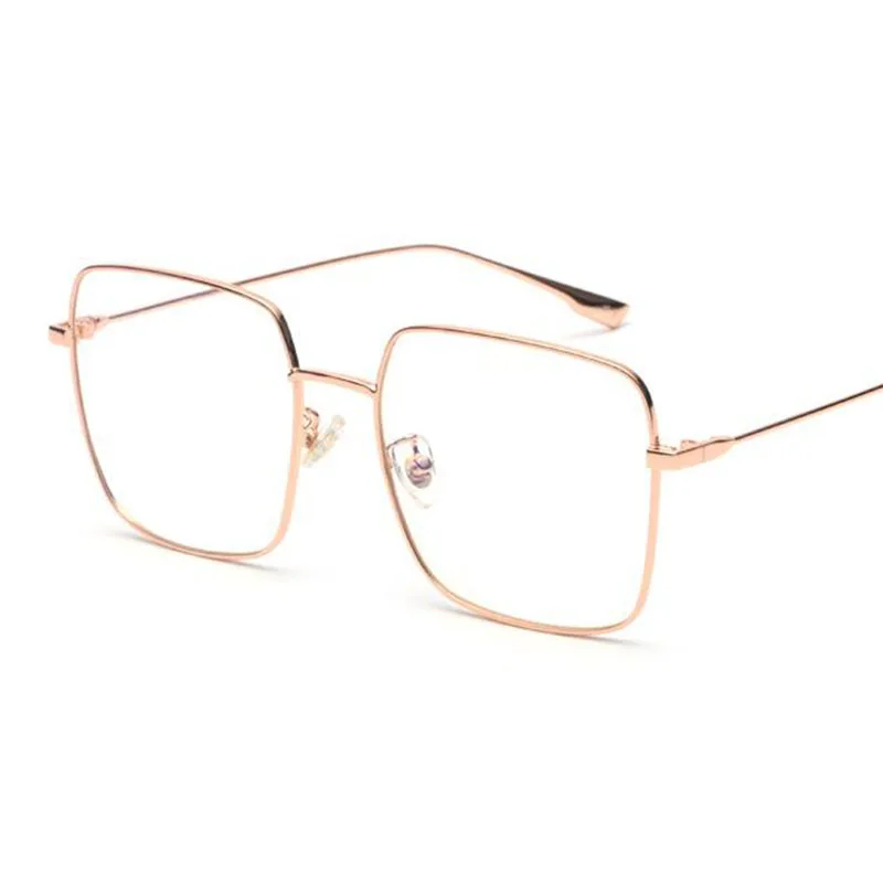Очки компьютерные большого размера с прозрачными линзами женские модные