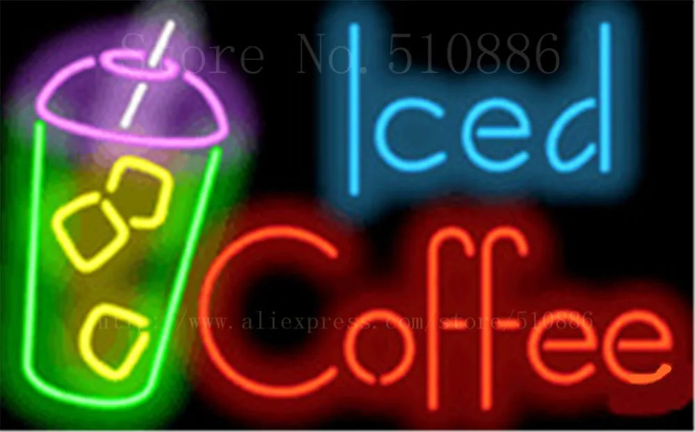 

Холодный Кофе, неоновая вывеска, настоящие стеклянные трубки, лампочки, украшение для бара, пивного клуба, вывеска, эспрессо, капучино, напит...