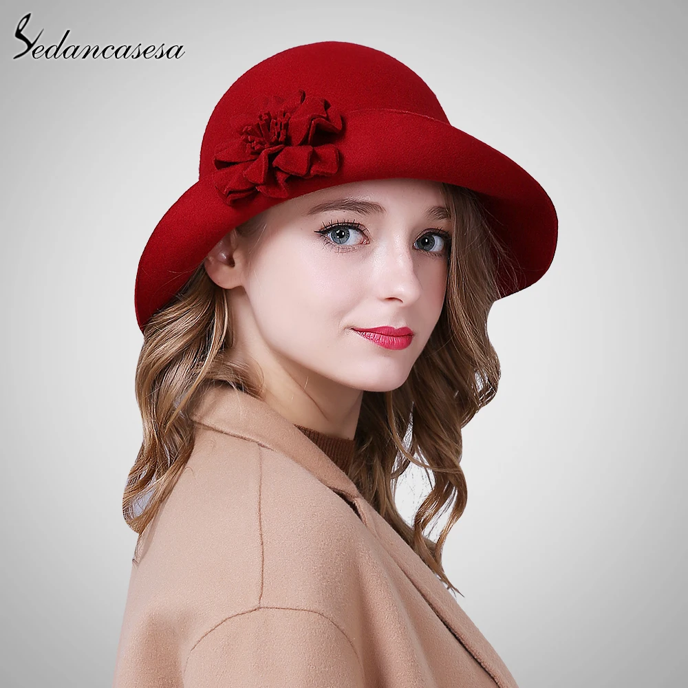 Женские головные уборы Sedancasesa осенне зимние австралийские шерстяные модные