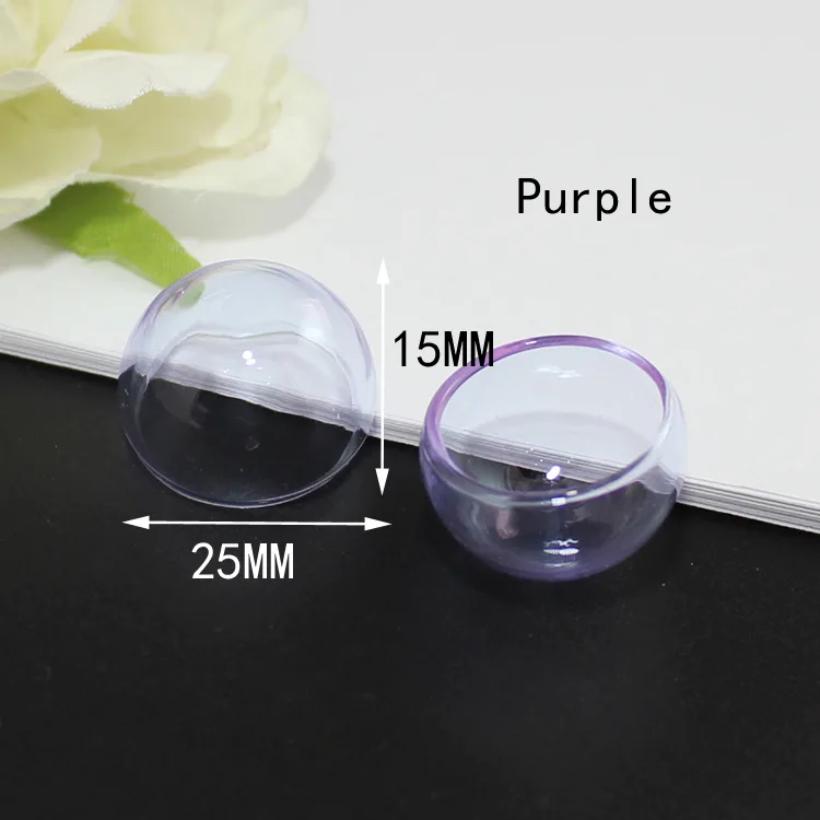 25x15mm-Purple 2 шт 8-30 мм пустой стеклянный шар полукруглой формы стеклянная бутылка Глобус купол модные ювелирные аксессуары - Окраска металла: 25x15mm-Purple