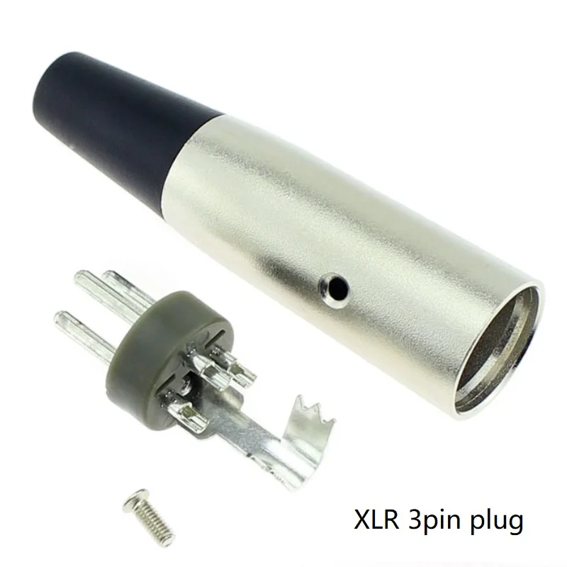 5 шт./лот XLR 3 контактный штекер и гнездо для микрофона аудиоразъем