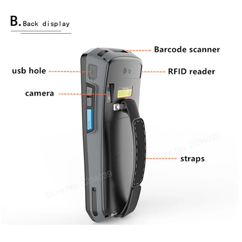 4G Android7.0 прочный nfc rfid считыватель 2d сканер штрих-кода все в одном ручной смартфон прочный android КПК Pos терминал