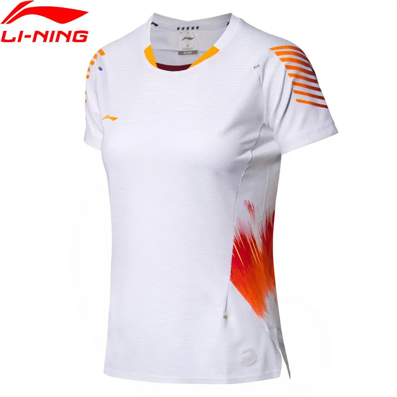Женские футболки для соревнований по бадминтону Li Ning спортивные с подкладкой из