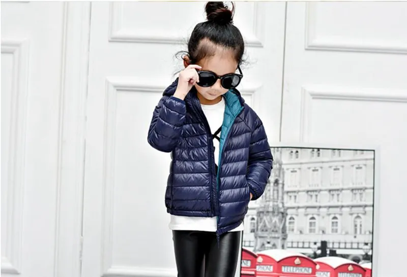 Верхняя одежда с белым утиным пухом (90%) верхняя для маленьких детей зимняя