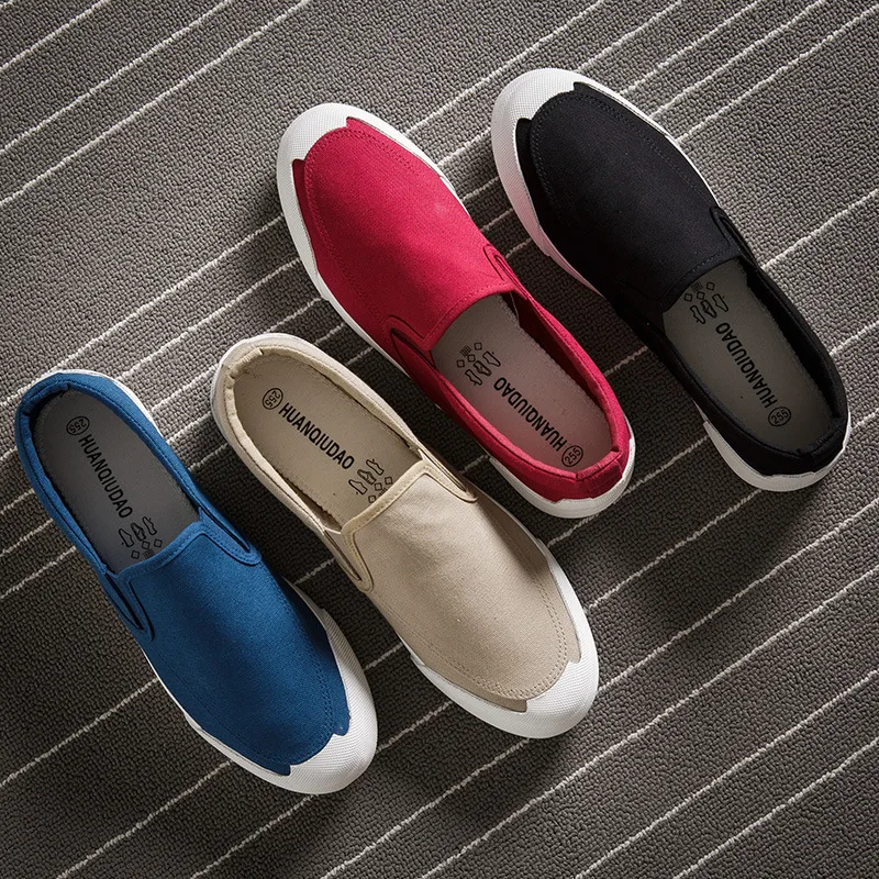 Мужская парусиновая обувь повседневные дышащие мокасины Chaussure Homme 2019 | Обувь