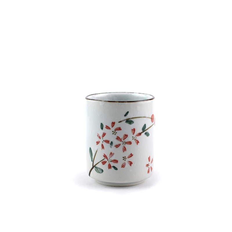 150ml Japanese Cherry Blossoms Snowflake Drinkware Hand Painted Ceramic Porcelain Tea Cup Sake Coffee Milk Breakfast Mug | Дом и сад