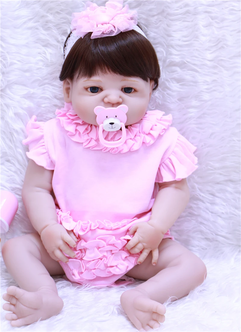 22&quot reborn Baby Doll Princess Girl Dolls full body Soft Silicone Babies Girls Lifelike real fashion bebe dolls for sale toy | Игрушки и