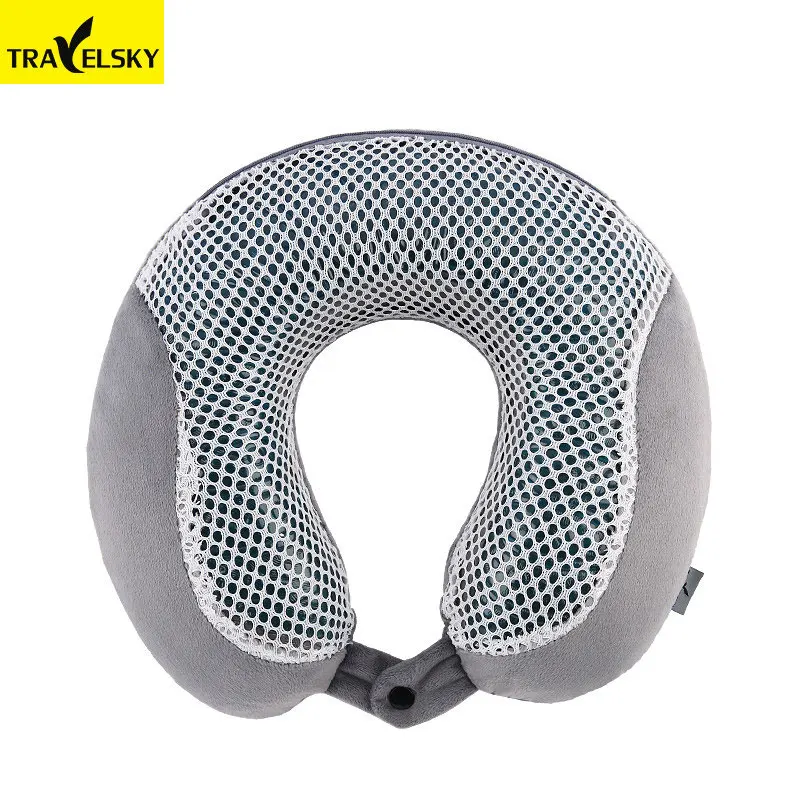 Дорожные аксессуары сетчатая гелевая U-образная подушка бархатная Съемная