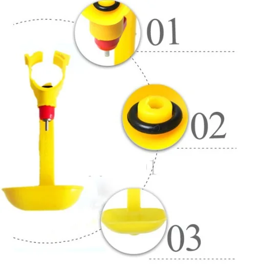 20 шт./лот наборы капельных чашек для птицы курицы перепелок соска фидер винтовая