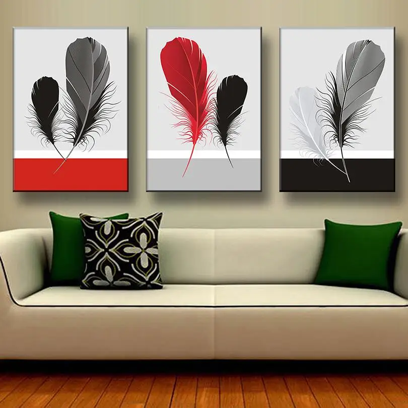 3 шт. Декоративные плакаты с изображением перьев|prints painting|print painting on canvaspaintings canvas |
