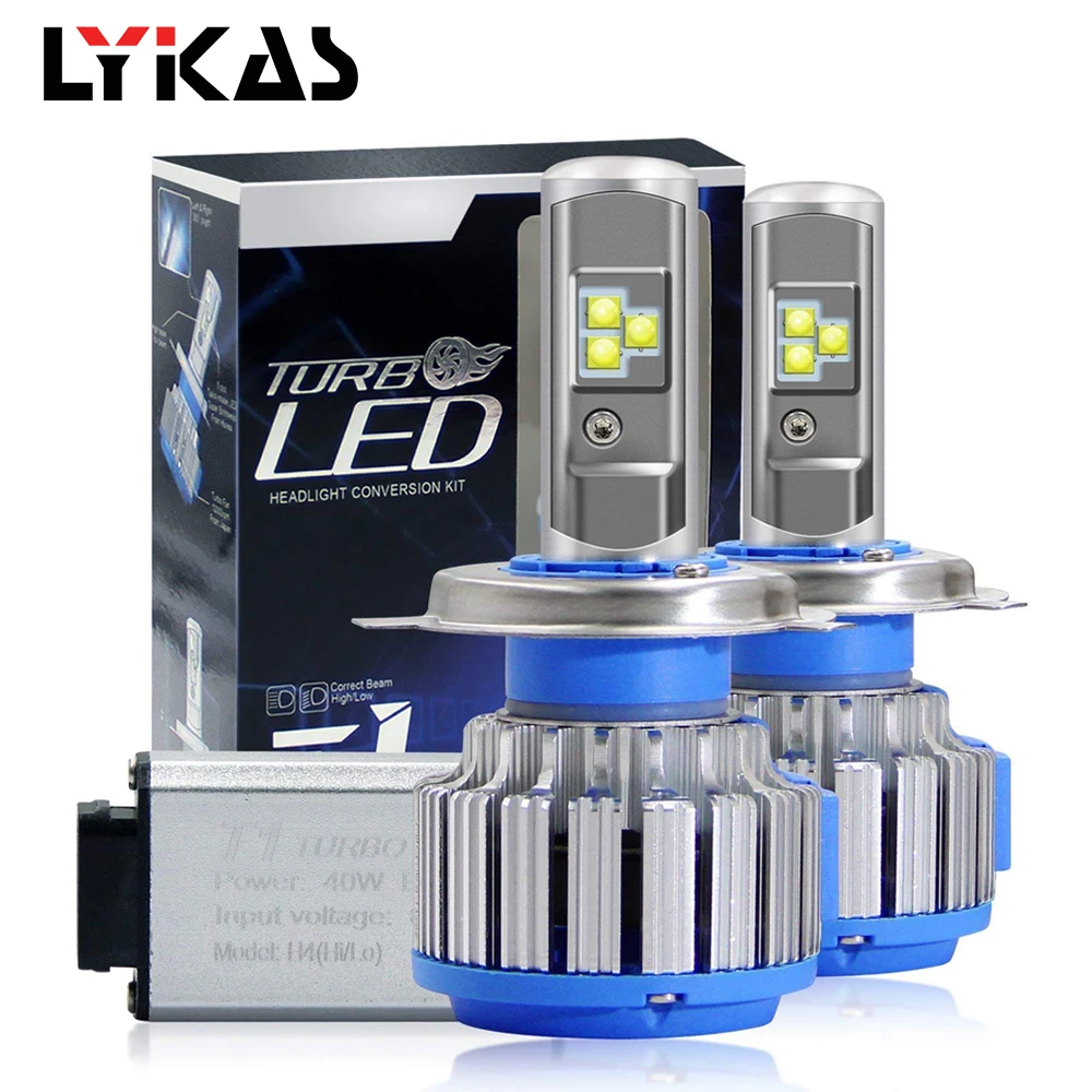 Lykas 80 Вт 8000LM автомобиля светодиодные фары замена лампы 6000 К 9006 9005 H1 H7 H4 H11