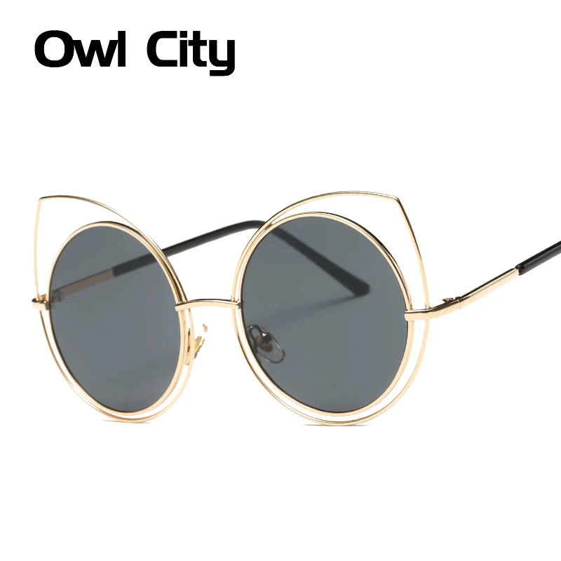 

Round Cat eye Sunglasses Women Brand Designer Classic Hollow Out Accessories Fashion Sunglass Female Eyewear UV400