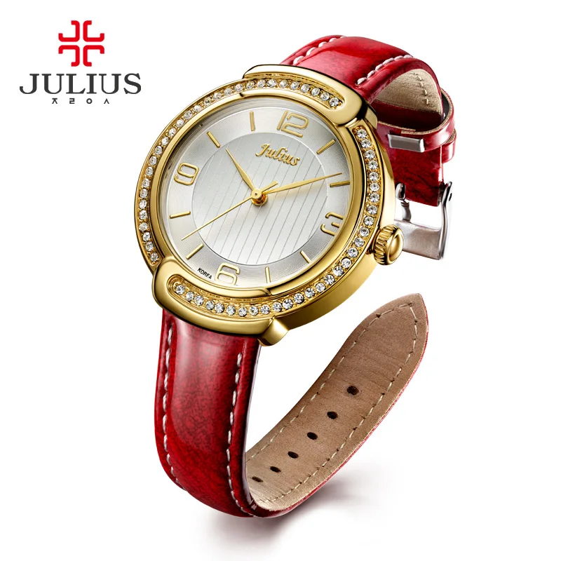 

JULIUS 2017 Rose Gold Wrist Watch Women Lady Brand Luxury Famous Golden Quartz Watch Female Clock Relogio Feminino Montre Femme