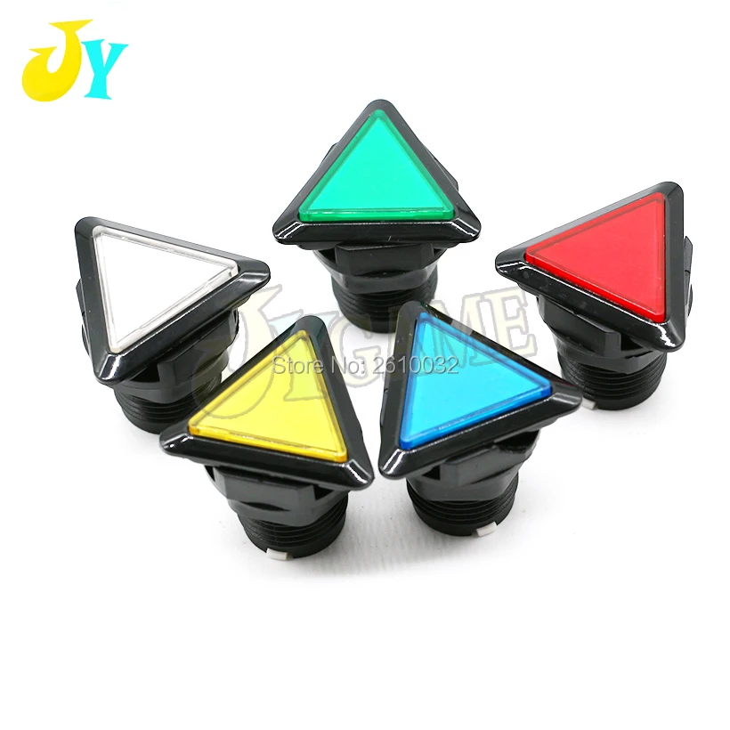 1PCS 12V LED Light Lamp 39MM Triangle Push Button Arcade Video Game Player Switch | Спорт и развлечения