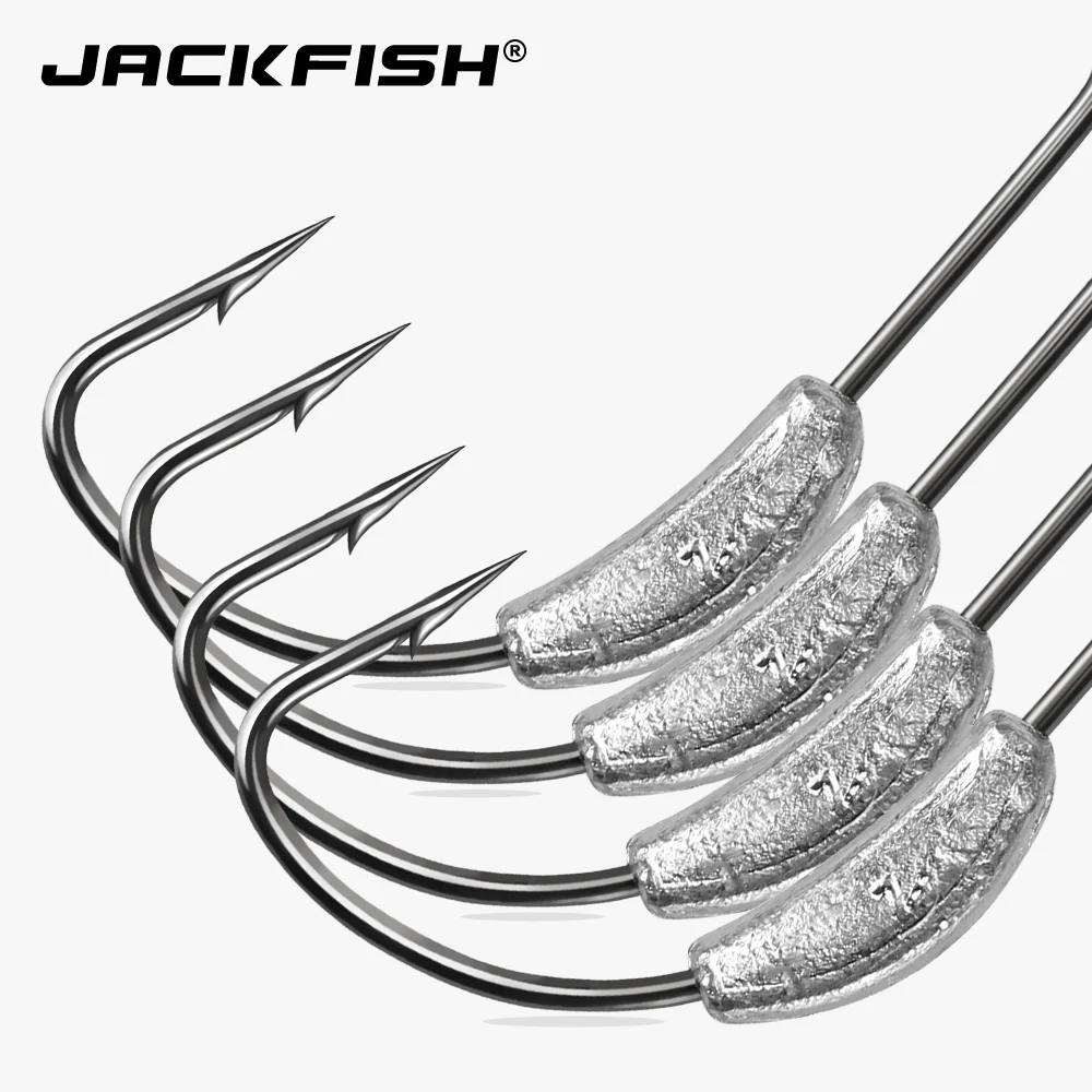 Крючок с колючей головкой JACKFISH 2 г/2,5 г/3 г/5 г/7 г рыболовный крючок 5 шт./лот мягкий червь гранк приманка крючок для ловли карпа рыболовные снасти