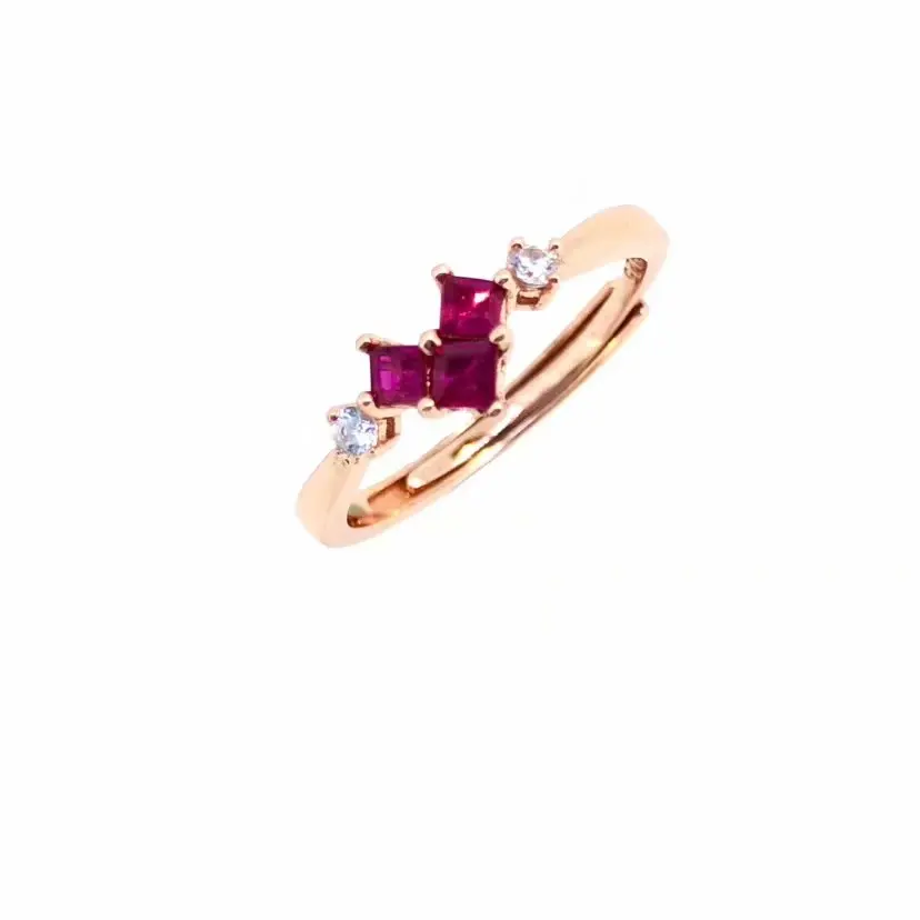 Shilovem стерлингового серебра 925 натуральный красный Рубин Кольца fine Jewelry женщин Модный завод Этническая Свадебные открытые подарок yhj2.52.501agh