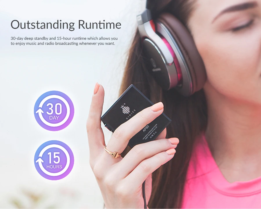 Hidizs AP80 Hi-Res ES9218P Bluetooth fm-радио HIFI музыкальный MP3 плеер LDAC USB DAC DSD 64/128 fm-радио HibyLink FALC DAP
