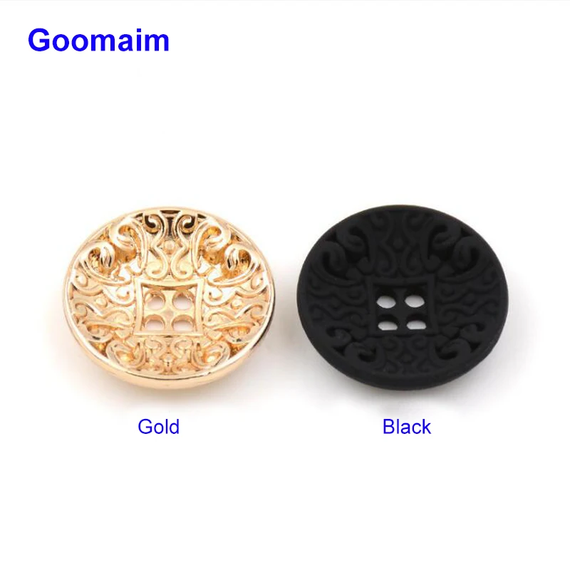 

100pcs Europe & America 4 hols metal buttons overcoat sewing jean shank buttons for men's sweater grade coat buttons for clothes