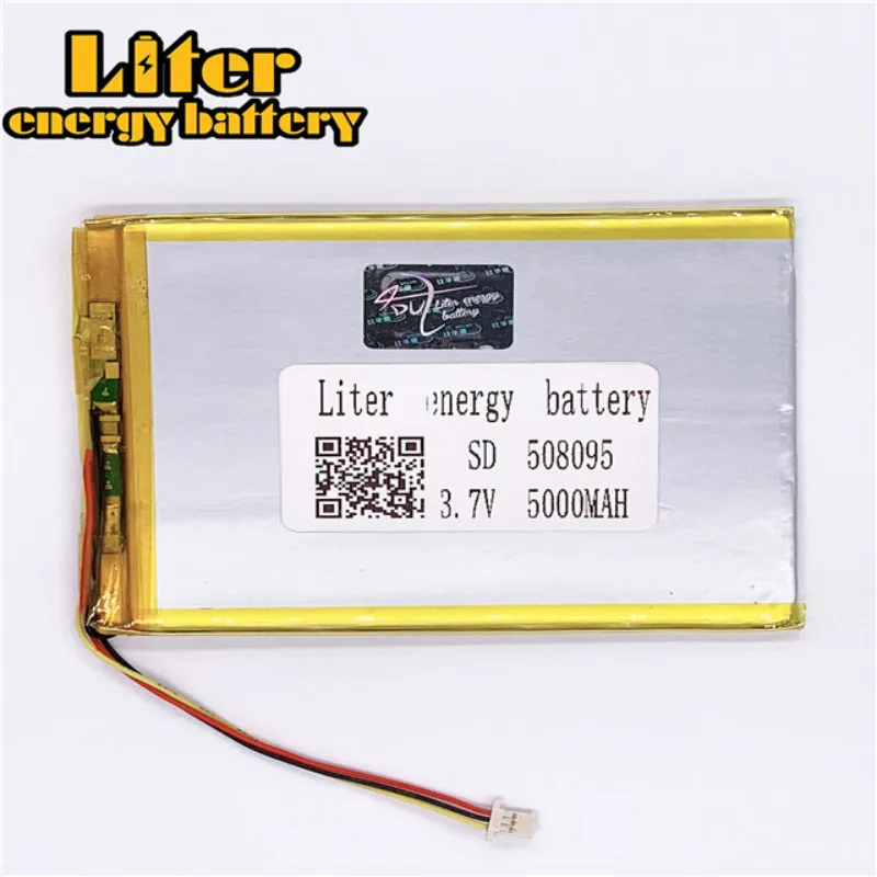 Разъем 1 0 мм-3 P 508095 5000mah 3 7 V Дешевые литий-полимерный аккумулятор для планшетного