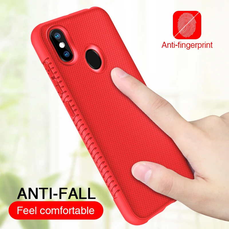Red Чехол для Redmi Note5 6 Pro Note7 Pro 4A 5A 6A S2 6 6 Pro 4X5 Plus из углеродного волокна ТПУ противоударный защитный чехол для телефона - Цвет: Red
