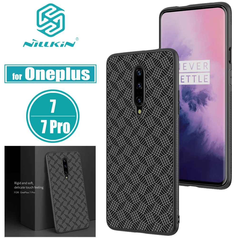 Чехол для Oneplus 7T 7 Pro, чехол Nillkin из арамидного волокна, Жесткий ПК пластик, ультра тонкий ТПУ чехол для бизнес телефона s для One Plus 7T 7 Pro
