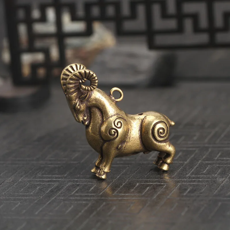 

Chinese Copper Ornaments Leader Brass Figurine Wang Cai Help Career Fine Grinding Home Decoration Accessories