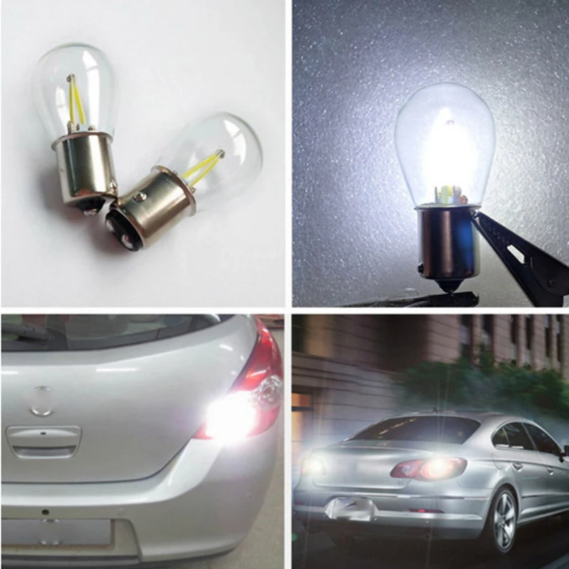 1 шт. P21W LED Ba15s 1156 стробоскопическая вспышка светодиодный чип накаливания