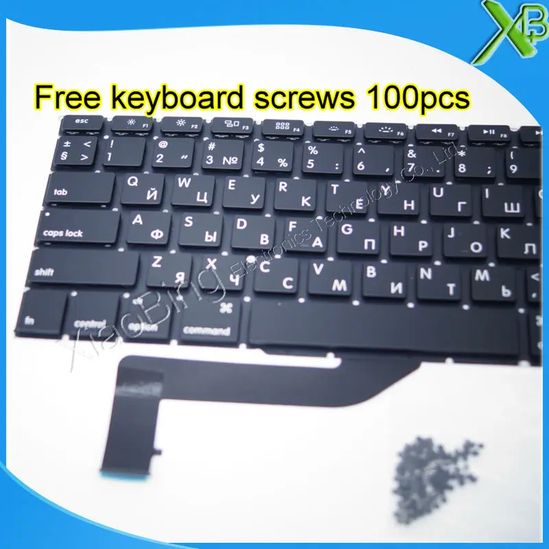 Совершенно новый для MacBook Pro Retina 15 4 &quotA1398 маленький ввод RS Русская клавиатура + 100