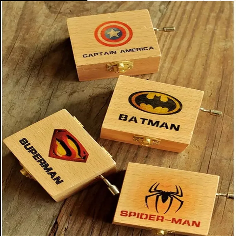 Onyonyity Мстители Капитан Америка Бэтмен Супермен Спайдермен деревянный ручной
