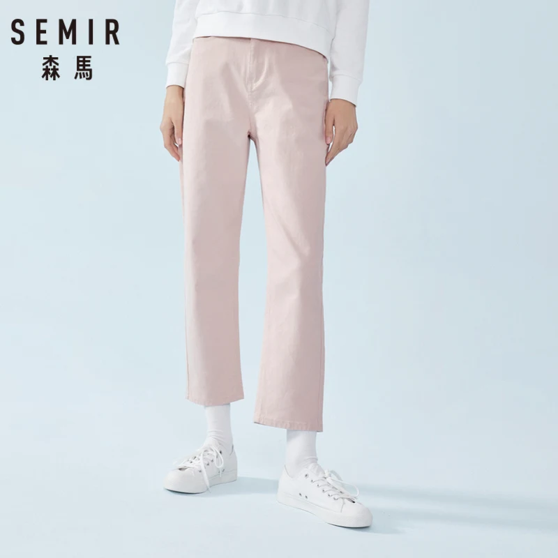 Женские прямые джинсы из смеси хлопка SEMIR женские укороченные брюки модные до