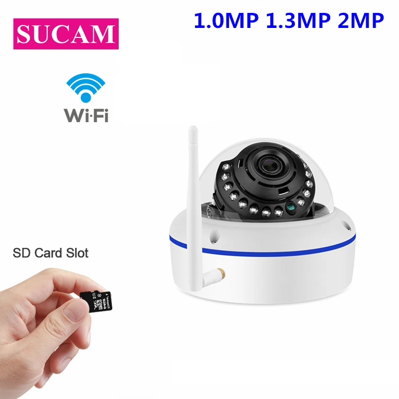 SUCAM Vandalproof Dome Wifi IP камера безопасности 1080P слот для sd карты 20 м инфракрасное ночное