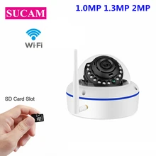 SUCAM Vandalproof Dome Wifi IP камера безопасности 1080P слот для sd карты 20 м