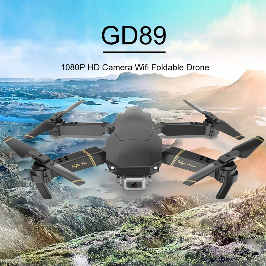 Global Drone GD89 wifi FPV 1080P HD камера складной Радиоуправляемый Дрон с режимом удержания высоты RC Квадрокоптер самолет RTF новое поступление - Цвет: Армейский зеленый
