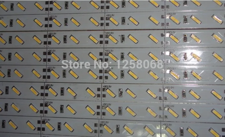 10 м/лот Fanlive SMD7020 72 светодиодный s/M DC12V Яркий алюминиевый профиль светильник для