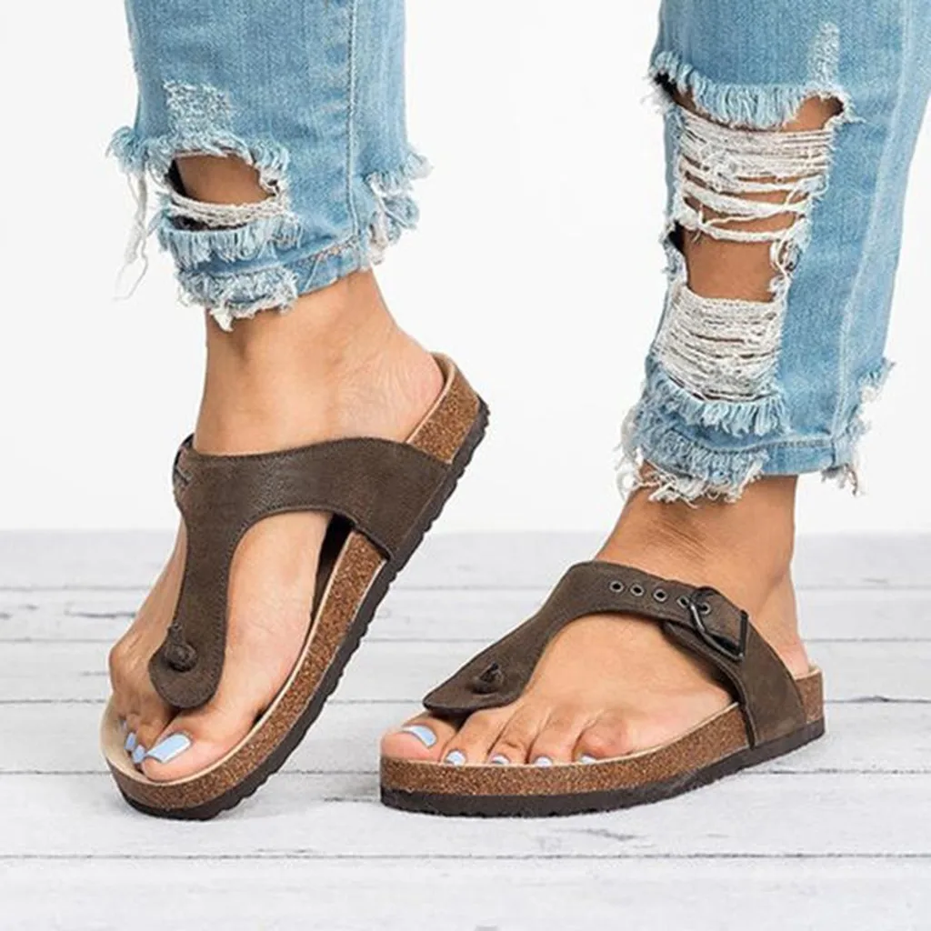 SAGACE/Модные женские летние удобные вьетнамки на плоской подошве сандалии тапочки