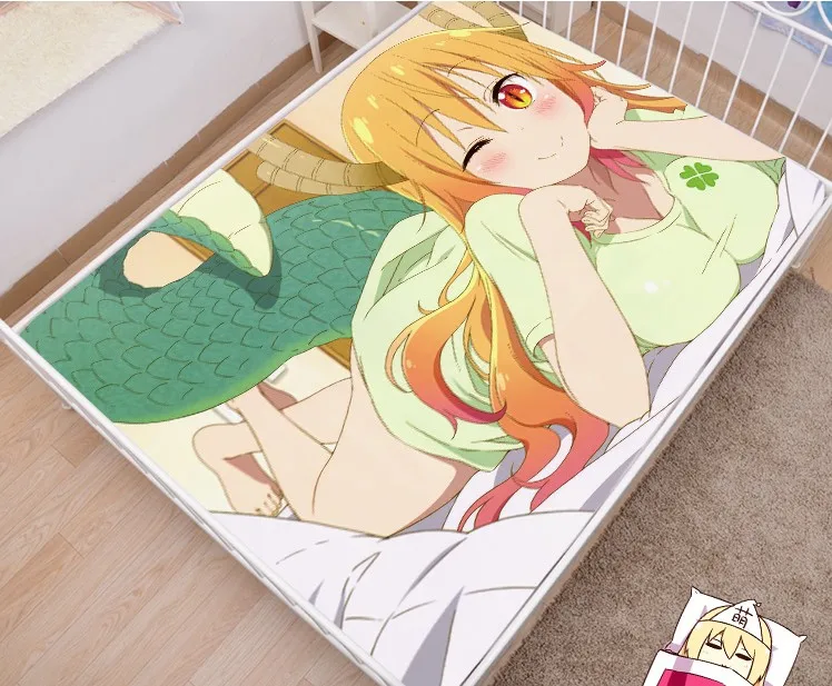 Наматрасник Kobayashi san Chi no Maid Dragon из японского аниме мультфильма натяжная простыня