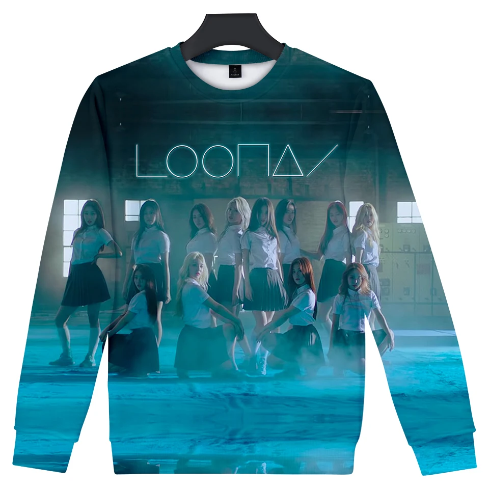 Толстовка с круглым вырезом 3D принтом|Женские толстовки и свитшоты| |