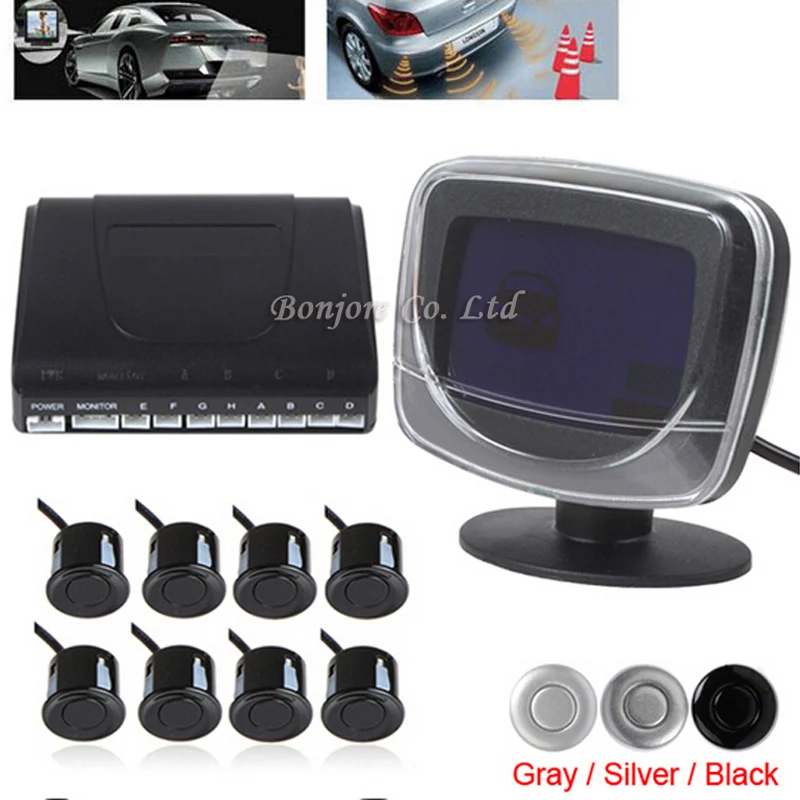 Комплект автомобильных датчиков парковки с 8 датчиками спереди и сзади комплект