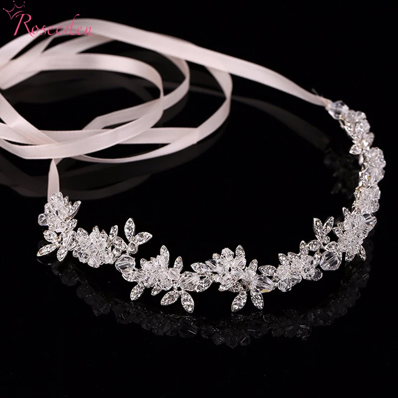 

Handmade shinny crystal bridal wedding hair piece floral wedding pieces Rhinestone Leaves wedding hair jewelry ornaments RE198