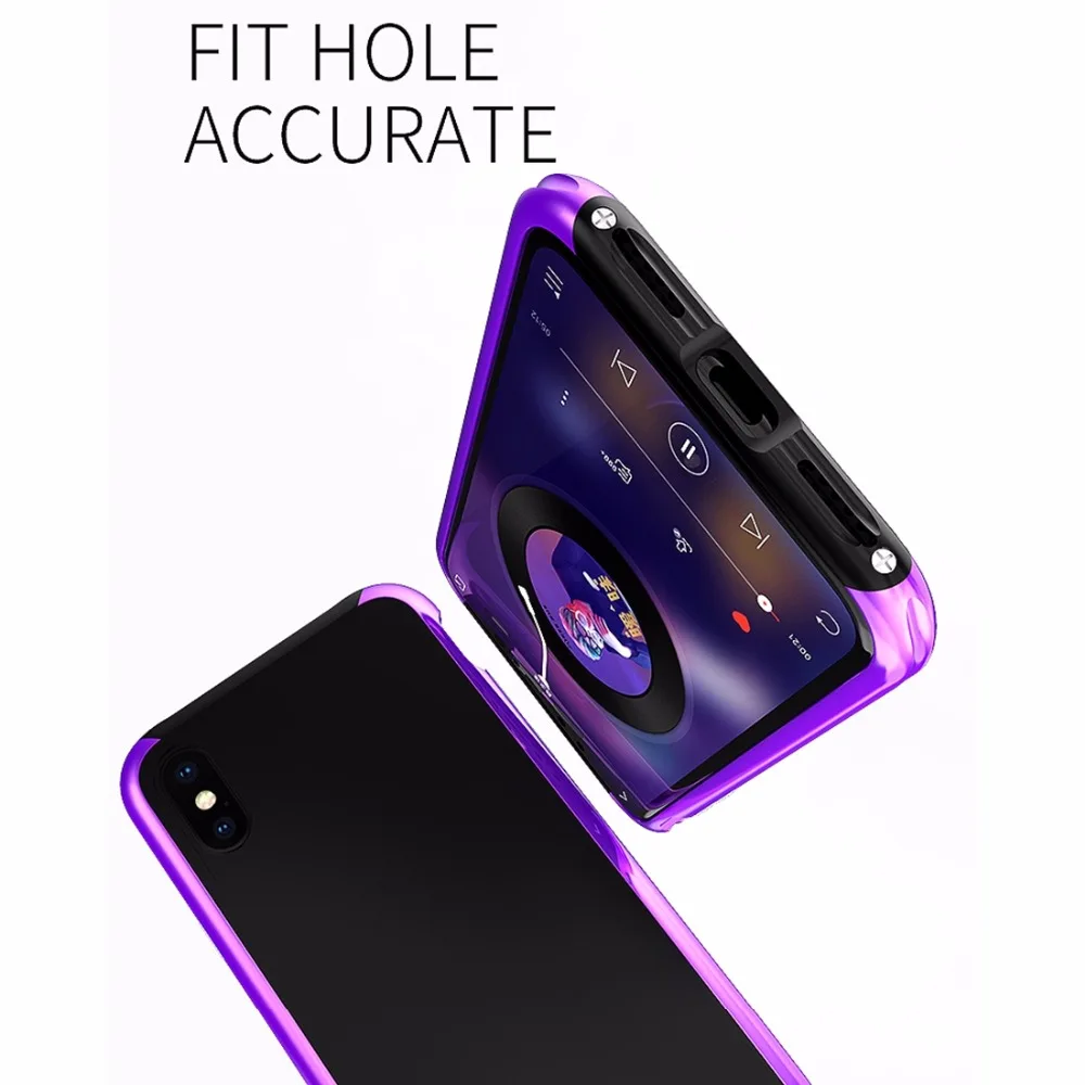 

HAWEEL Phone Shell Case For iPhone X PC+Metal Full Coverage Shockproof Protective Back Case For iPhone X