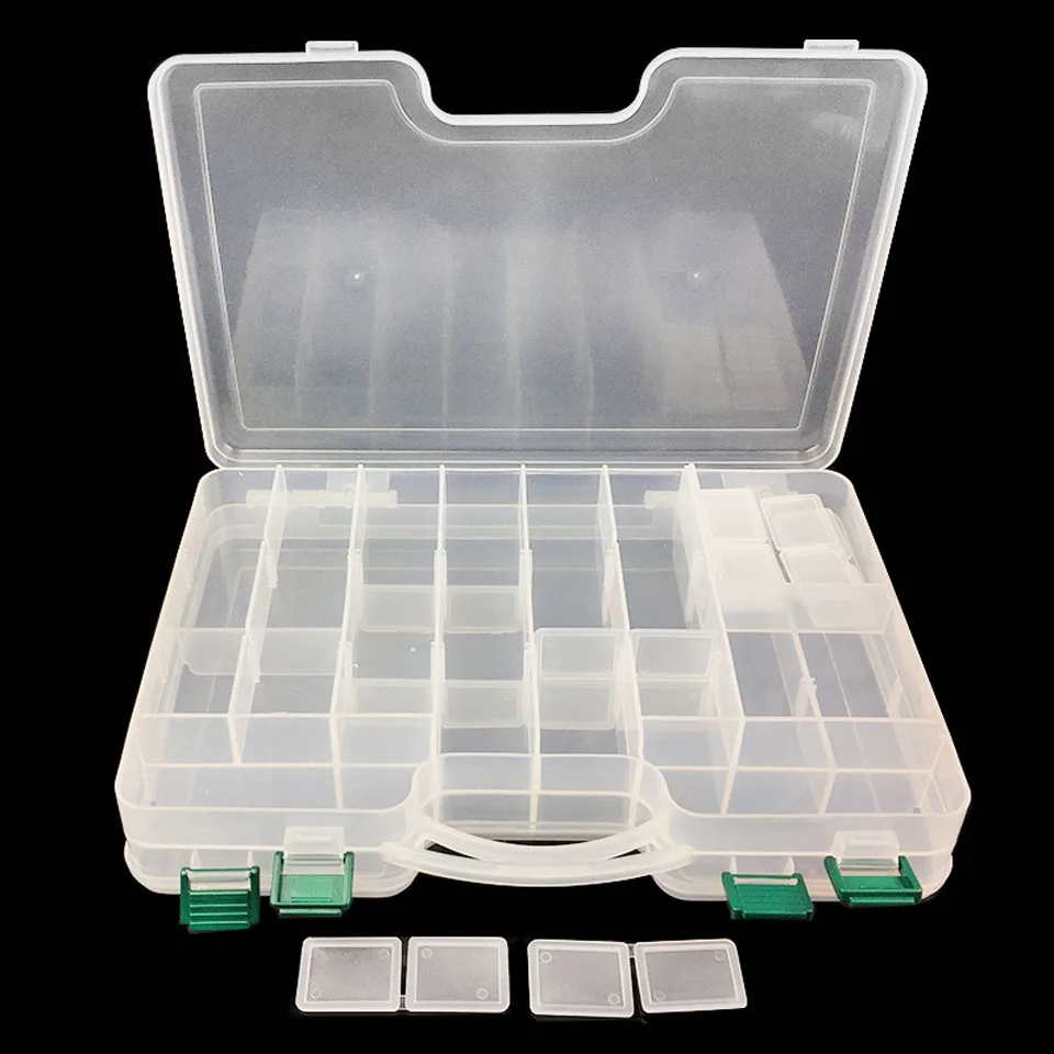 

Multifunctional High Strength 29.5*19*6cm Double Sided Transparent Visible Plastic Fishing Lure Box Fishing Tackle box