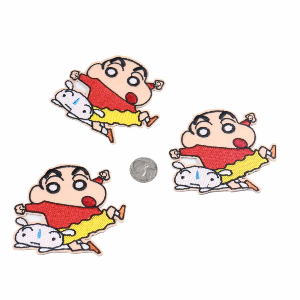 3 шт., Crayon Shin-chan& dog, косплей, вышивка, высокое качество, нашивка, нашивка, нашивки для одежды, детская одежда, украшенная