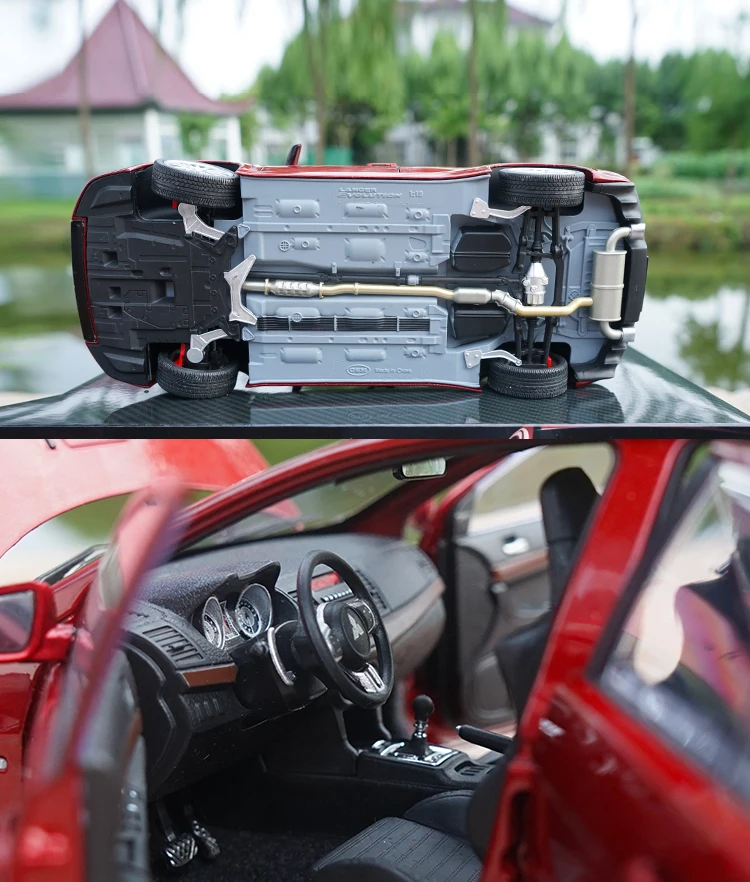 1:18 MITSUBISHI LANCER EVO 10 X литая металлическая модель автомобиля, модель из высококачественного сплава, Изысканные Подарки