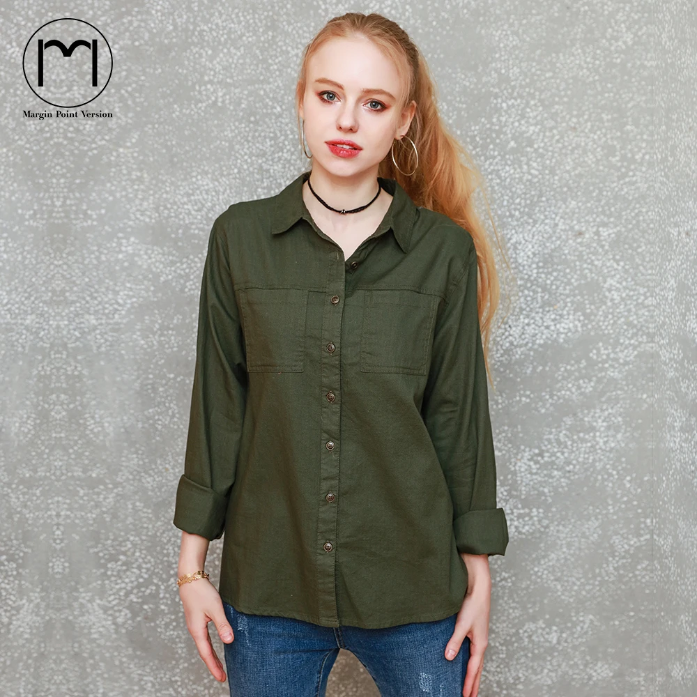 5 color Long Sleeve Womens Cotton Plaid and stripe Shirt Turn Down Collar Blusas Feminino Ladies Blouses Tops Fashion |