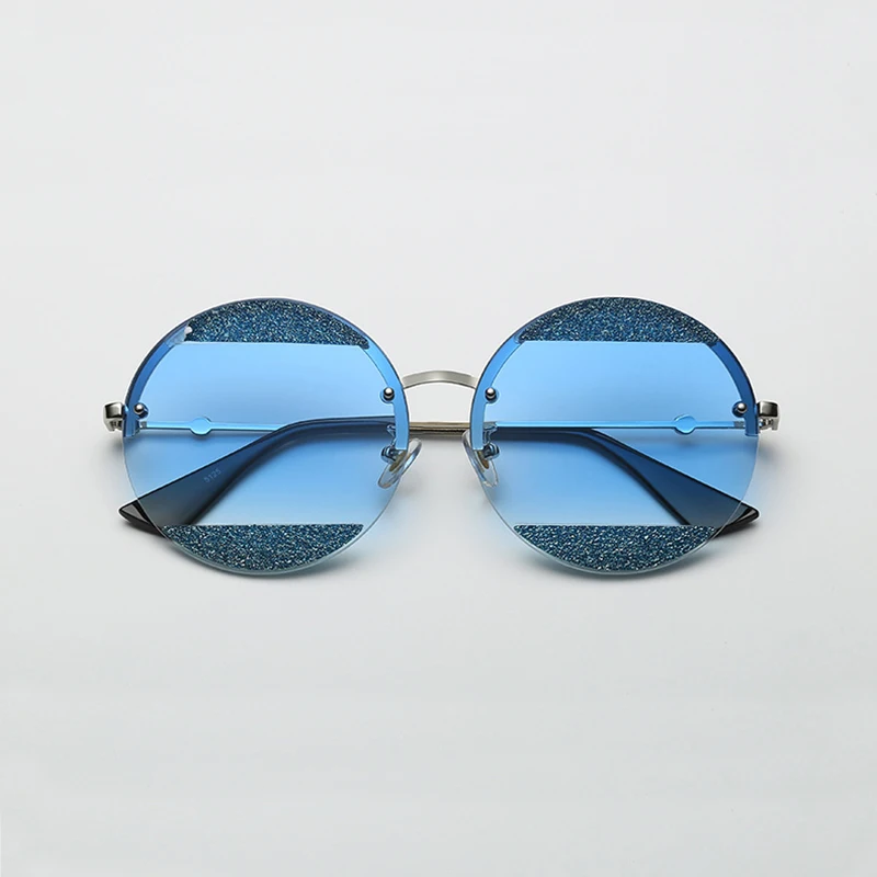 Mincl/модные круглые блестящие женские солнцезащитные очки крутой тренд океанская