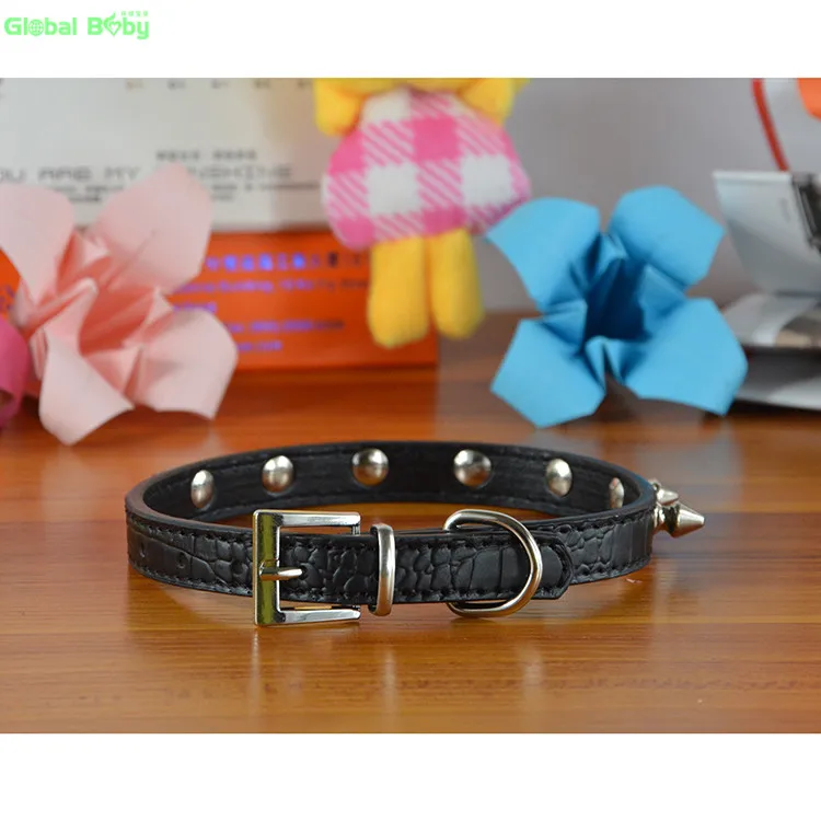 (50 Pieces/lot) Wholesale Gator Pu Leather One Row Studded Spikes Dog Pet Collar Small Medium | Дом и сад