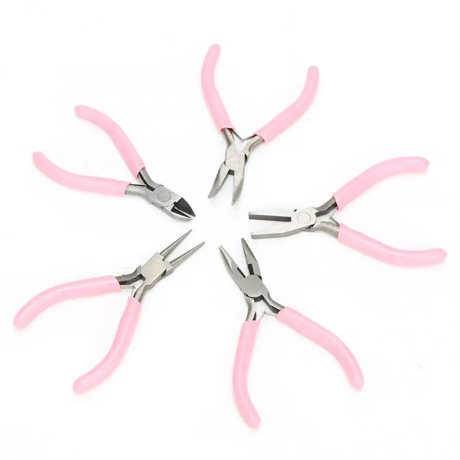 4in 5 шт мини розовые металлические плоскогубцы Набор резак ручной работы